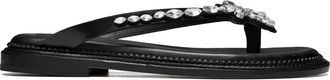 Simone Rocha Sandali slides con cristalli - Nero