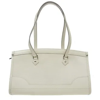 Louis Vuitton Madeleine Epi Leather White Leather Handbag (Pre-Owned)