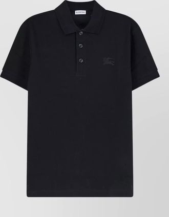 Burberry cotton polo shirt straight cut short sleeves