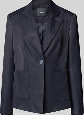 someday Someday Regular Fit Blazer aus Viskose-Leinen-Mix Modell Noraja in Marine, Gr&ouml;&szlig;e 34