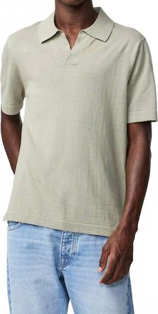 Nn.07 Ryan Short Sleeve Polo In Sage Green