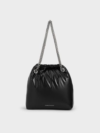 Charles & Keith Caia Chain-Handle Tote Bag