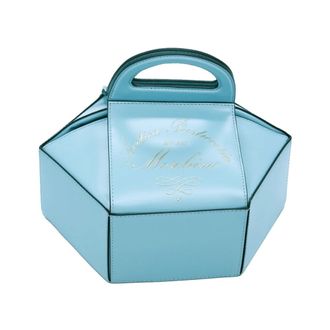 Moschino Handbags, female, Blue, Size: ONE SIZE Cake Box Handbag