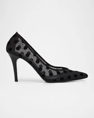 Isabel Marant Pristy Polka-Dot Mesh Pumps