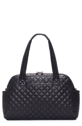MZ Wallace Jimmy Deluxe Quilted Nylon Duffle Bag in Black at Nordstrom