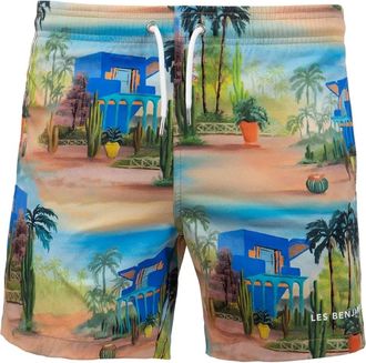 Les Benjamins printed swim shorts - men - Polyamide - S - Blue