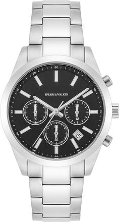 Spears & Walker Mens Chronograph - Silver Stainless Steel - One Size