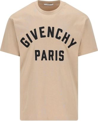 Givenchy T-Shirt In Cotone Con Ricamo Givenchy Paris-Uomo
