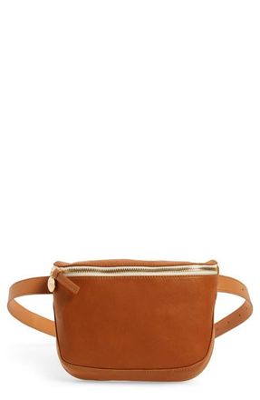Clare Vivier Leather Fanny Pack in Tan Neptune at Nordstrom