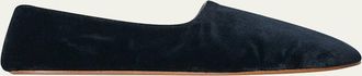 The Row Mens Ponti Velvet Slippers