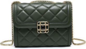 Generic Womens Quilted Crossbody Handbag with Chain Strap, Flap Over Design with Decorative Square Detail, Multi-Compartment Shoulder Bag for Evening & Everyd