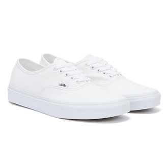 Vans Womens White Authentic Trainers Canvas - Size UK 3