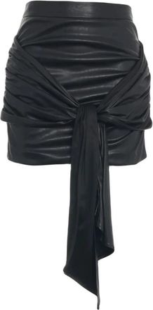 Elisabetta Franchi Rok met strikdetail - Dames - Korte rokken - Zwart - L - Rokken