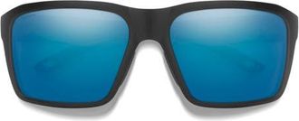 Smith Backcast 61mm Sunglasses in Black /Glass Blue Mirror at Nordstrom