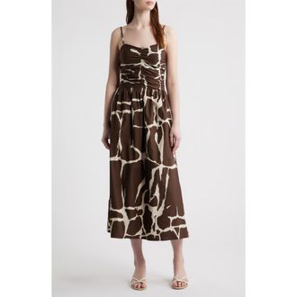 Rails Fisher Printed Midi Dress in Terra at Nordstrom, Size X-Large