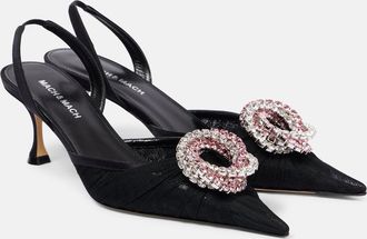 Mach & Mach Pumps slingback Galaxy con cristalli