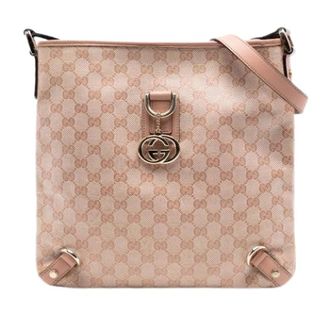 Gucci Pre-owned Vintage Canvas Crossbody Tas - Dames - Pre-owned - Roze - Maat: ONE Size Leer