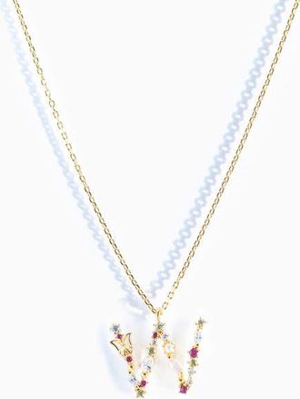 Girls Crew Flutterfly Initial Necklace in Gold at Nordstrom