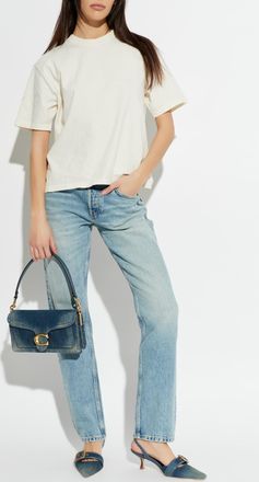 Golden Goose T-shirt With Logo, Womens, Cream