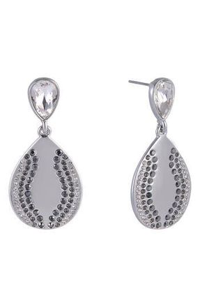 Shelli Segal Crystal Teardrop Earrings in Silver at Nordstrom Rack