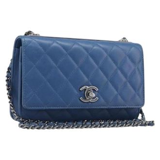 Chanel Pre-owned Vintage Shoulder Bag - Dames - Pre-owned - Blauw - Maat: ONE Size Leer
