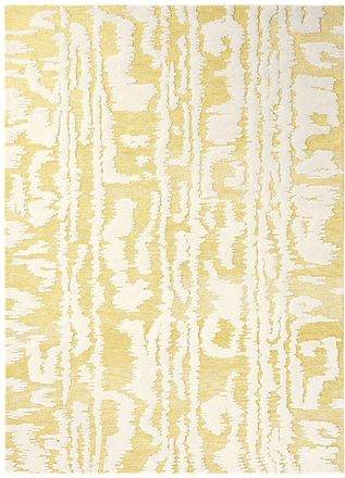 Florence Broadhurst Designer Teppich Waterwave Strip Citron - handgetuftet