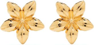 Marni floral-shaped polished earrings - women - Metal - One Size - Gold