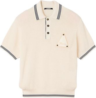 Jacquemus Le Polo Voilier - Heren - Polos - Wit - S - Katoen - Tops