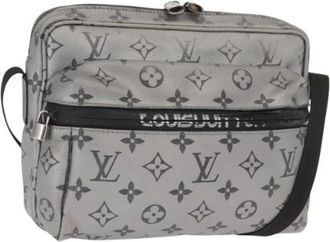Louis Vuitton Pre-owned Cross Body Bags, female, Gray, Size: ONE SIZE Pre-owned Vintage Canvas Cross Body Bag