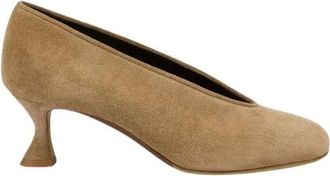 Moschino Duck Suede Pumps - Dames - Pumps - Beige - 39 EU - Leer - Schoenen
