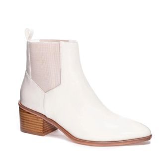 Chinese Laundry Womens Chinese Laundry Filip Boots White Leather Pull On Booties ZAP1893