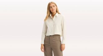 Dockers Boxy Cropped Shirt, Relaxed Fit
