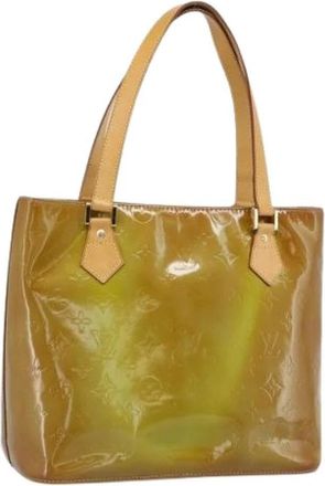 Louis Vuitton Pre-owned Patent Leather Hand Bag - Dames - Vintage Shopper - Beige - ONE Size - Leer - Vintage