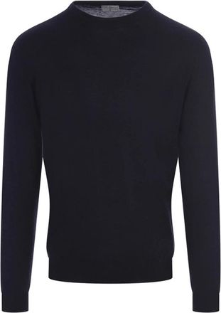 Fedeli Pullover - Heren - Ronde hals truien - Blauw - XL - Kasjmier - Truien & Vesten