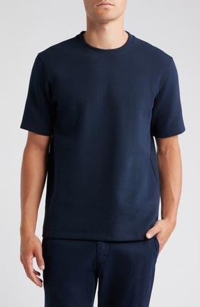 Theory Delroy Double Piqu&eacute; Crewneck T-Shirt in Baltic at Nordstrom Rack, Size X-Large