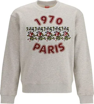 Kenzo Gray Cotton Mens Sweatshirt