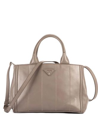 Prada Leren shopper - Beige