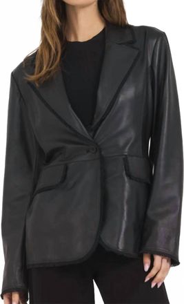 Jakett Marcella Fringe Trim Blazer Jacket In Black