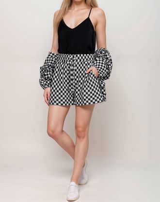 Johnny Was Calme Drawstring A-Line Short In Black/white