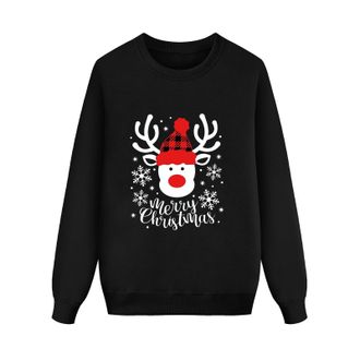 Generic Christmas Jumpers For Women Christmas Jumpers Matching Family Long Sleeve Round Neck Snowflake Xmas Tree Sweatshirts Novelty Family Christmas Pullover