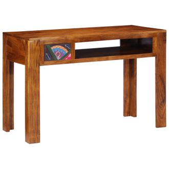 Berkfield Home Desk 110x50x73 cm Solid Wood Acacia in Brown | Size: 110 x 50 x 73 cm
