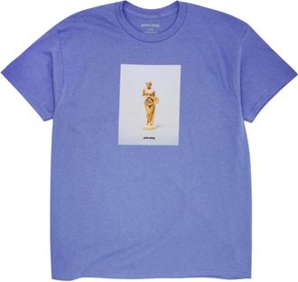 Fa 2030 Statue Tee - Heren - T-shirts - Paars - L - Katoen - Tops
