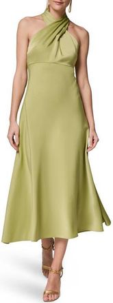 DKNY A-Line Halter Dress in Kiwi at Nordstrom, Size 12