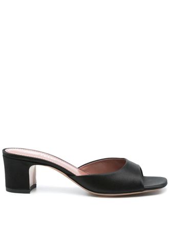 PARIS TEXAS 50mm satin sandals - Black