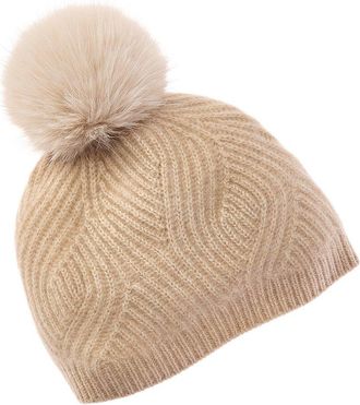 Sofiacashmere Sofiacashmere Lurex Wave Rib Cashmere Hat
