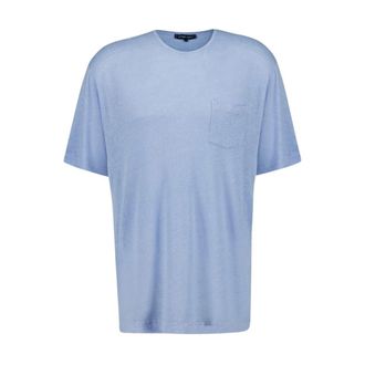 Frescobol Carioca T-Shirts, male, Blue, XL, Carmo Linen Jersey T-Shirt