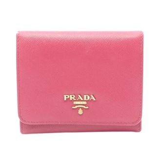 Prada Pre-owned Wallets, female, Pink, Size: ONE SIZE Pre-owned Saffiano Trifold Wallet