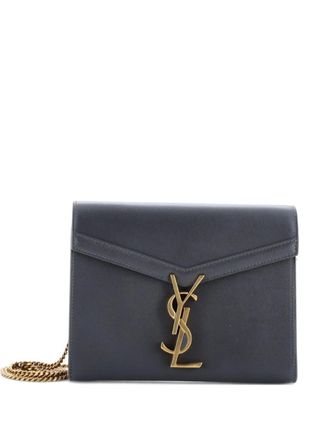 Saint Laurent Cassandra Chain Wallet Leather Mini crossbody bag - Grijs