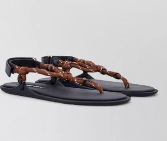 Miu Miu riviera thong sandals leather cord strap