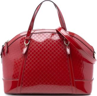 Gucci Pre-owned Gucci Large Microguccissima Patent Nice Dome Satchel Ladies 309614 002058